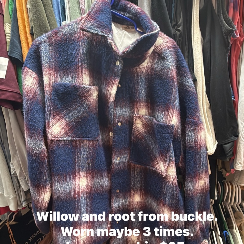 Plaid Button-Up Jacket